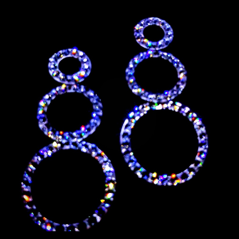 SWAROVSKI Crystal loop earrings...party wedding